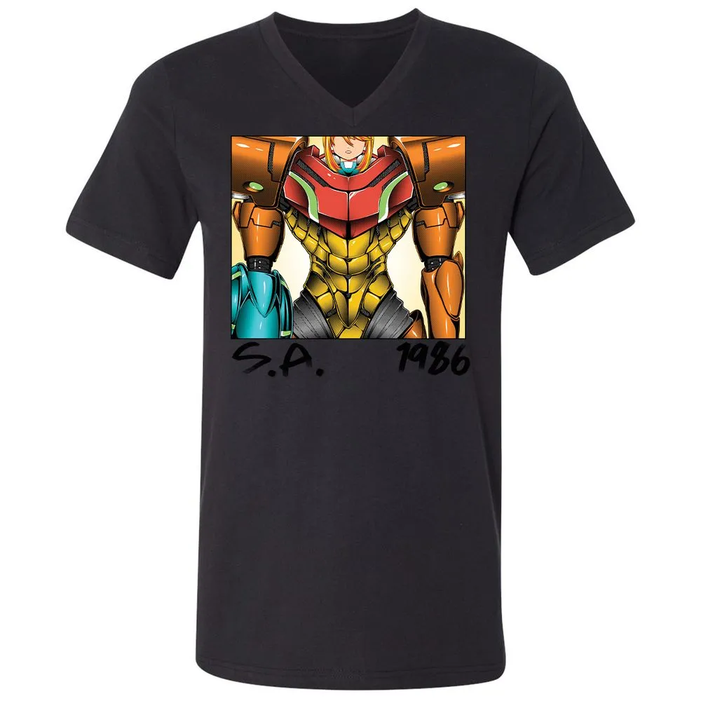 Unisex V-Neck T-Shirt - DR59PR82 - Black - 16