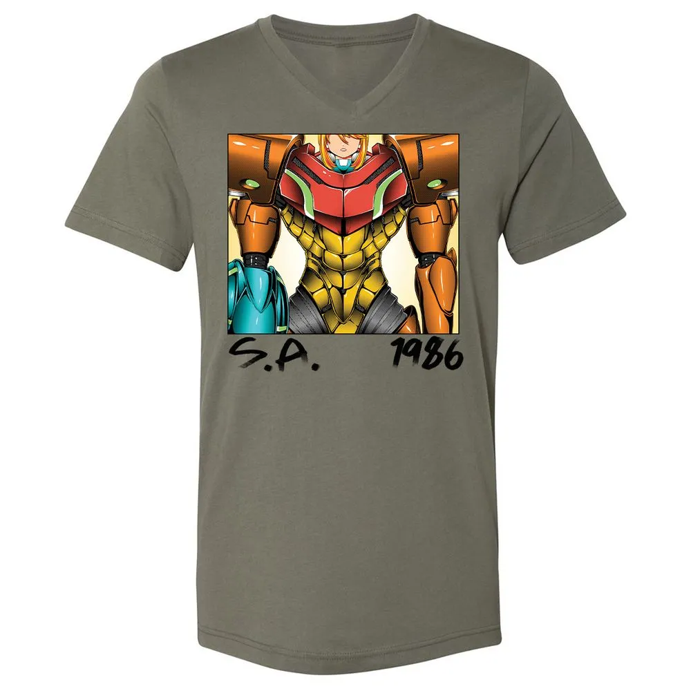 Unisex V-Neck T-Shirt - DR59PR82 - Military Green - 10