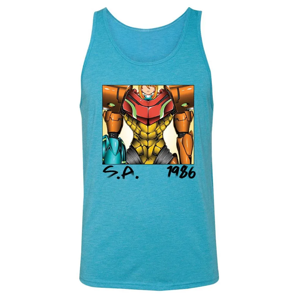 Unisex Jersey Tank - 5D5QZ9D7 - Aqua Triblend - 3