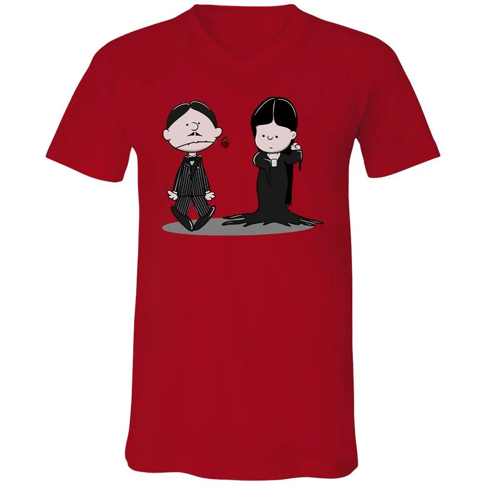 Unisex V-Neck T-Shirt - RZWLNZQQ - Red - 3