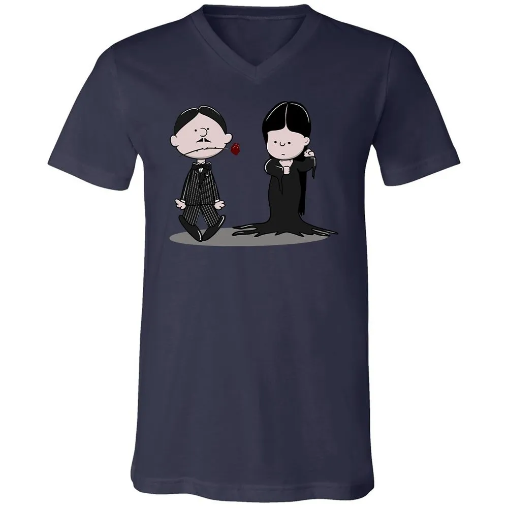 Unisex V-Neck T-Shirt - RZWLNZQQ - Navy - 9