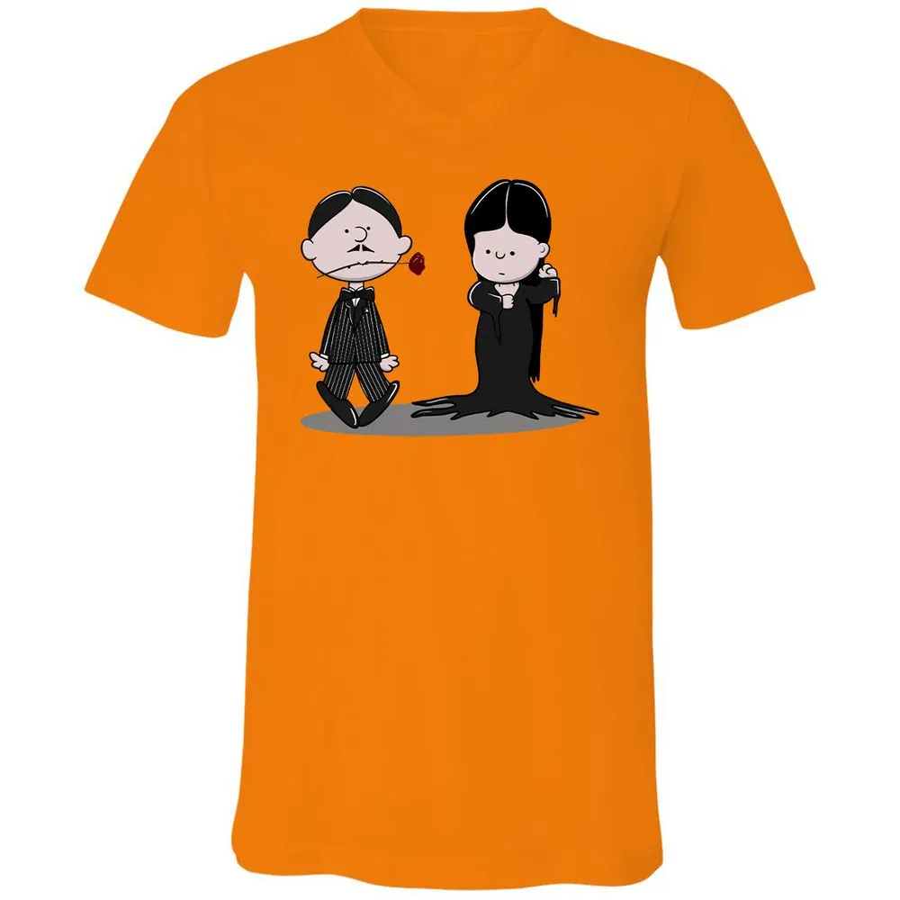 Unisex V-Neck T-Shirt - RZWLNZQQ - Orange - 11
