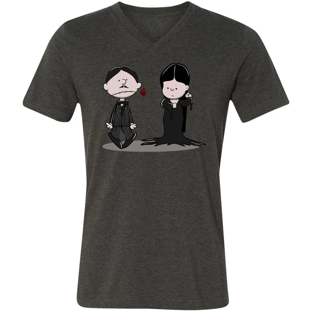 Unisex V-Neck T-Shirt - RZWLNZQQ - Dark Grey Heather - 8