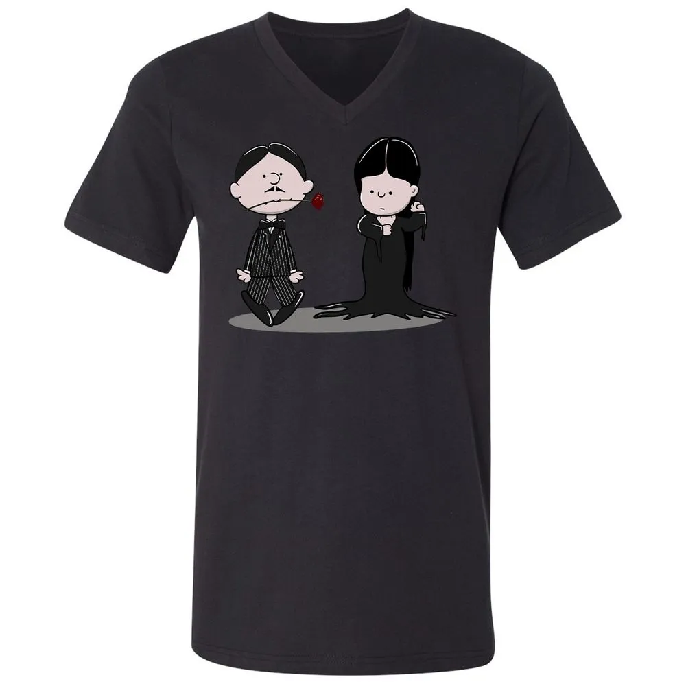 Unisex V-Neck T-Shirt - RZWLNZQQ - Black - 16