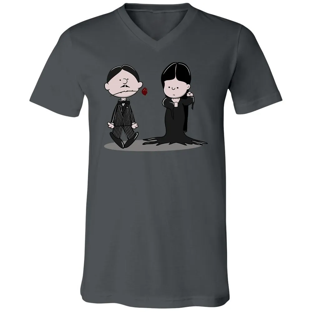Unisex V-Neck T-Shirt - RZWLNZQQ - Asphalt - 12