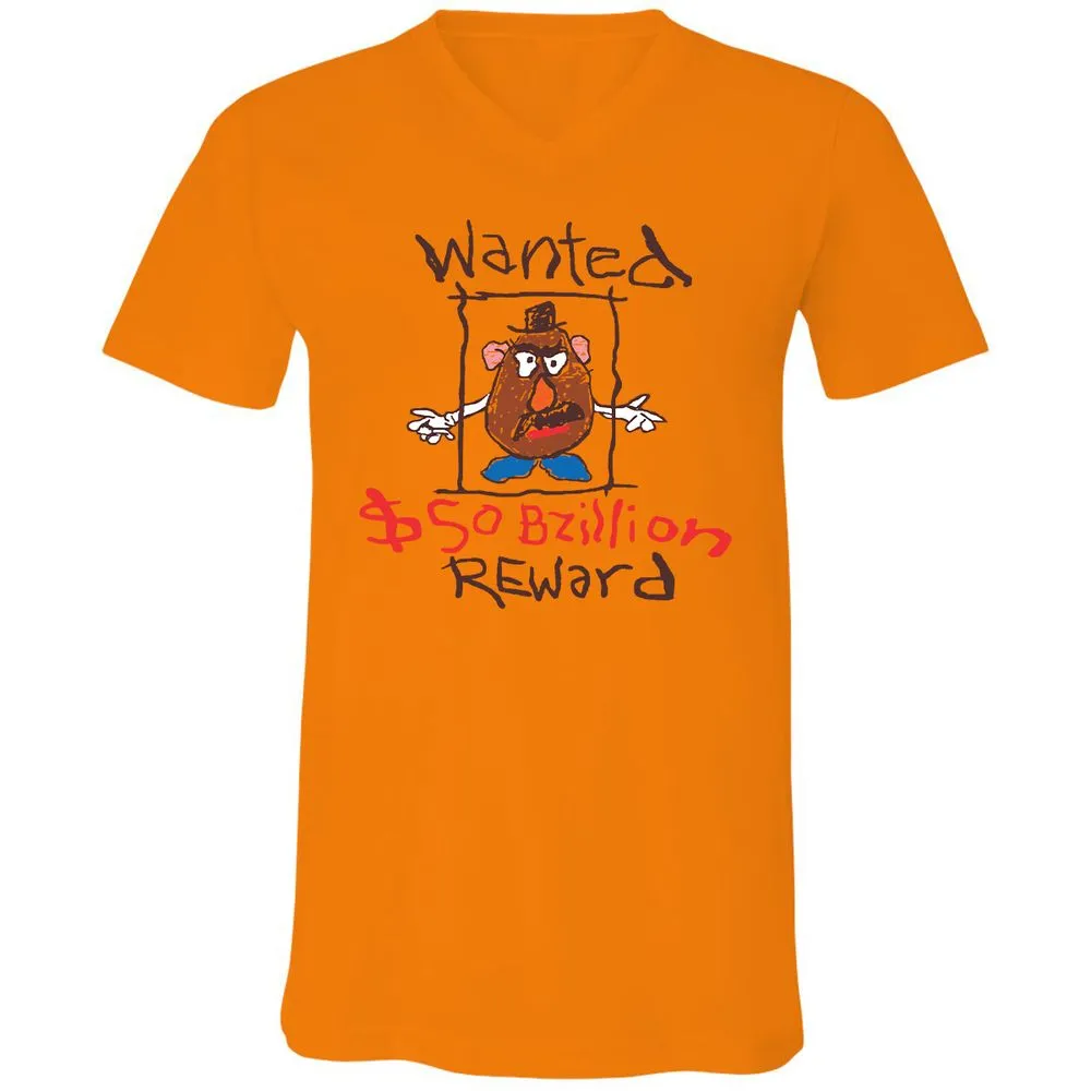 Unisex V-Neck T-Shirt - W1TYGPJZ - Orange - 11