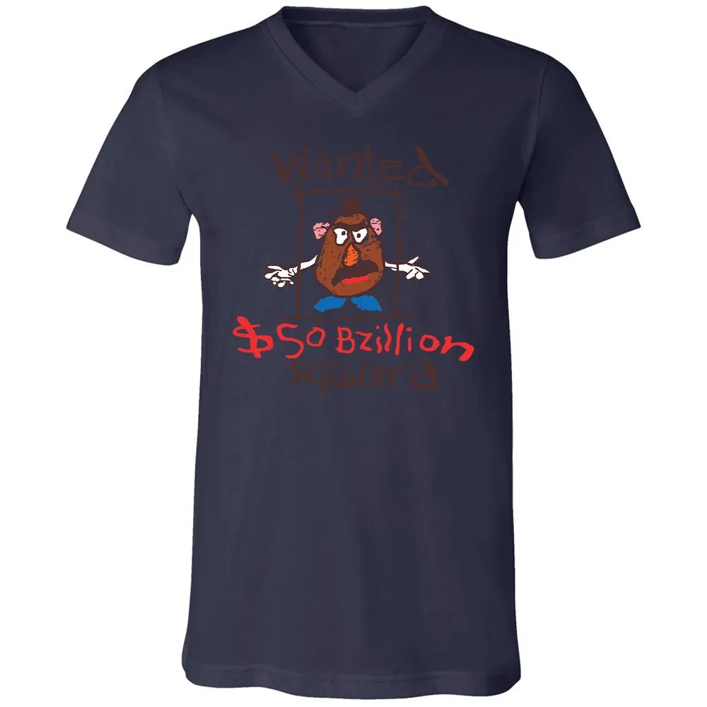 Unisex V-Neck T-Shirt - W1TYGPJZ - Navy - 9