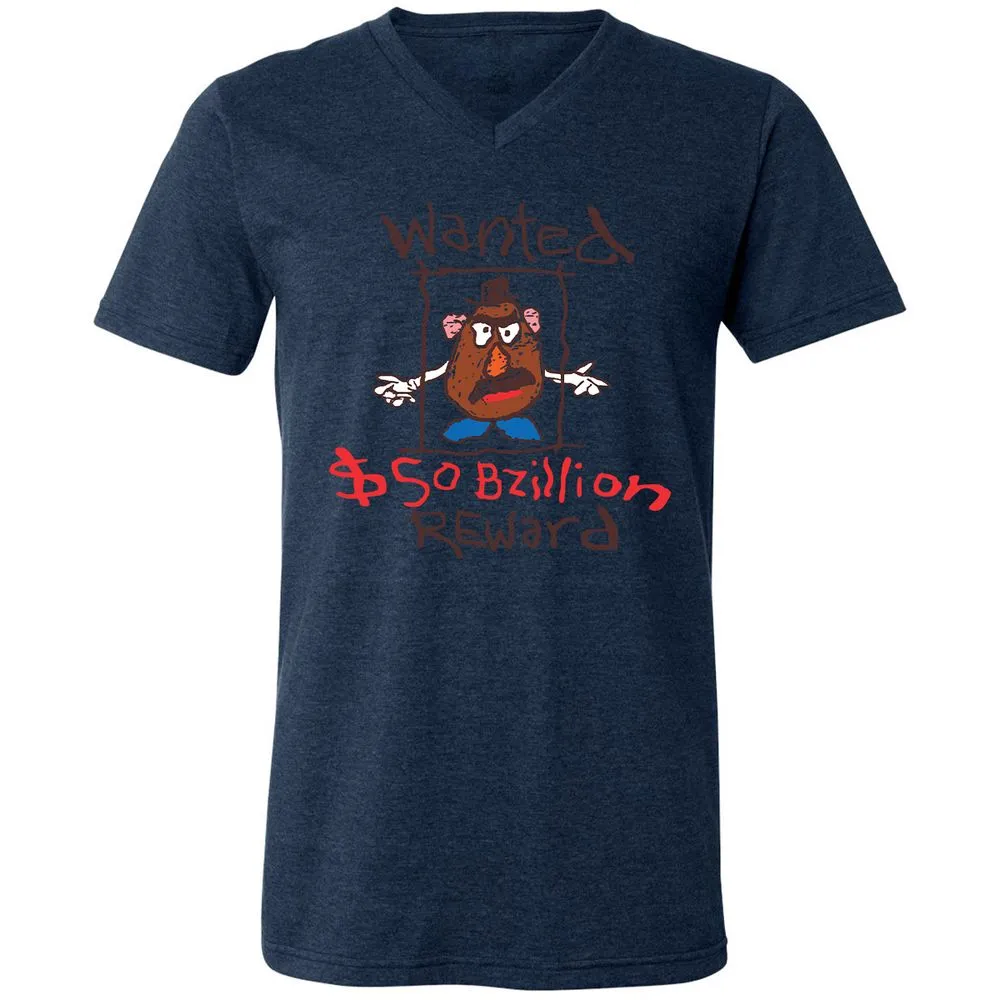 Unisex V-Neck T-Shirt - W1TYGPJZ - Heather Navy - 15