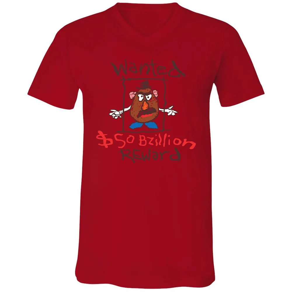 Unisex V-Neck T-Shirt - W1TYGPJZ - Red - 3