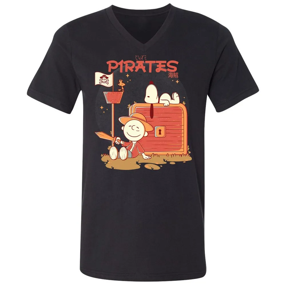Unisex V-Neck T-Shirt - SBCWK6HW - Black - 16