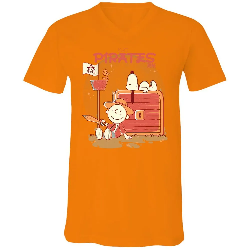 Unisex V-Neck T-Shirt - SBCWK6HW - Orange - 11