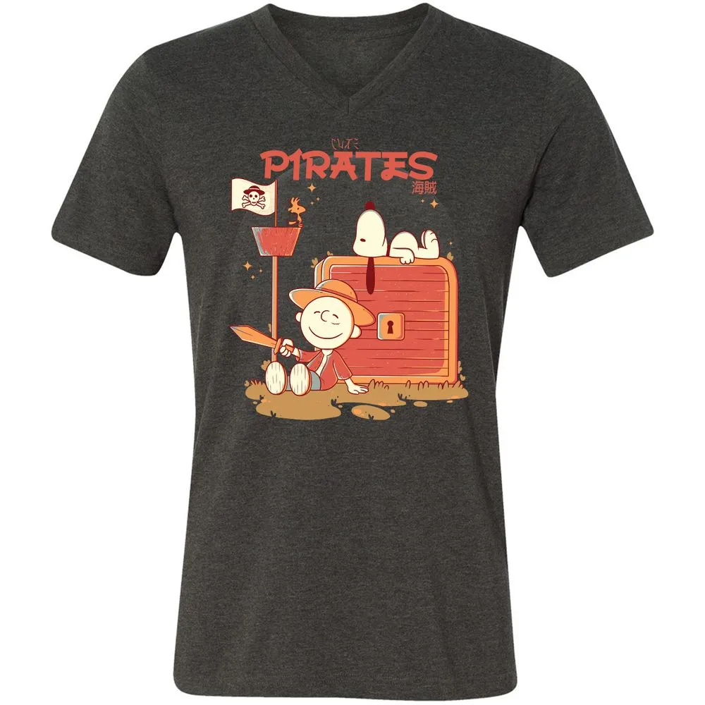 Unisex V-Neck T-Shirt - SBCWK6HW - Dark Grey Heather - 8