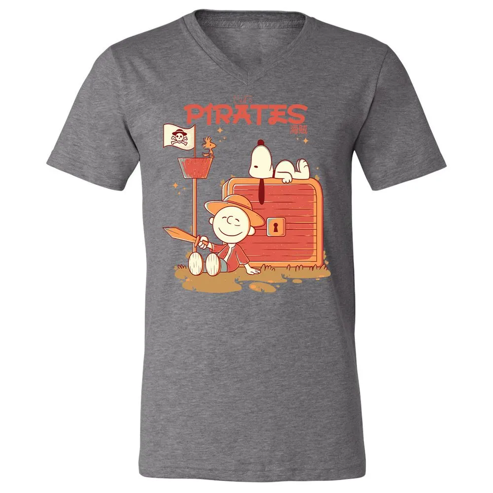 Unisex V-Neck T-Shirt - SBCWK6HW - Deep Heather - 13