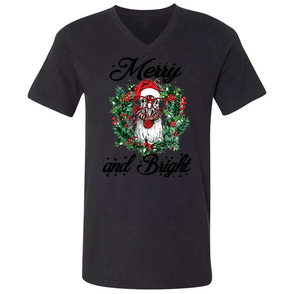 Unisex V-Neck T-Shirt - WUNLP91Y - Black - 16