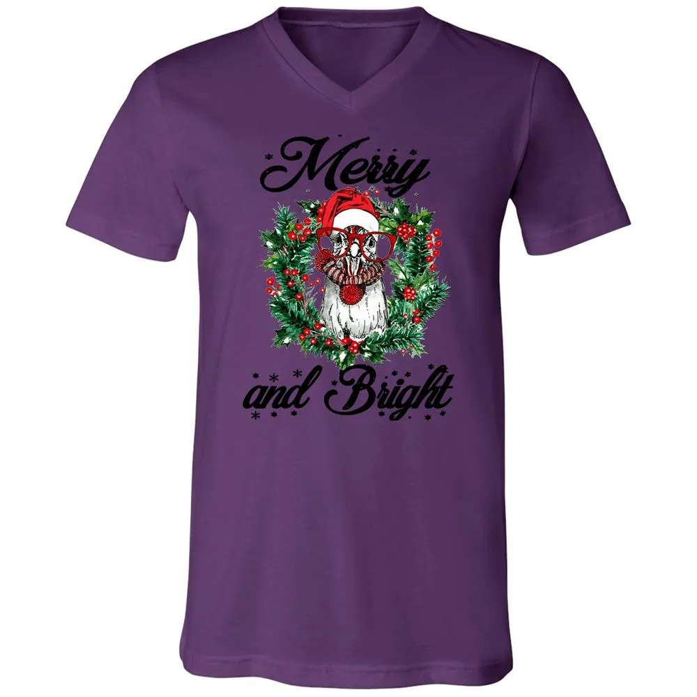 Unisex V-Neck T-Shirt - WUNLP91Y - Team Purple - 2