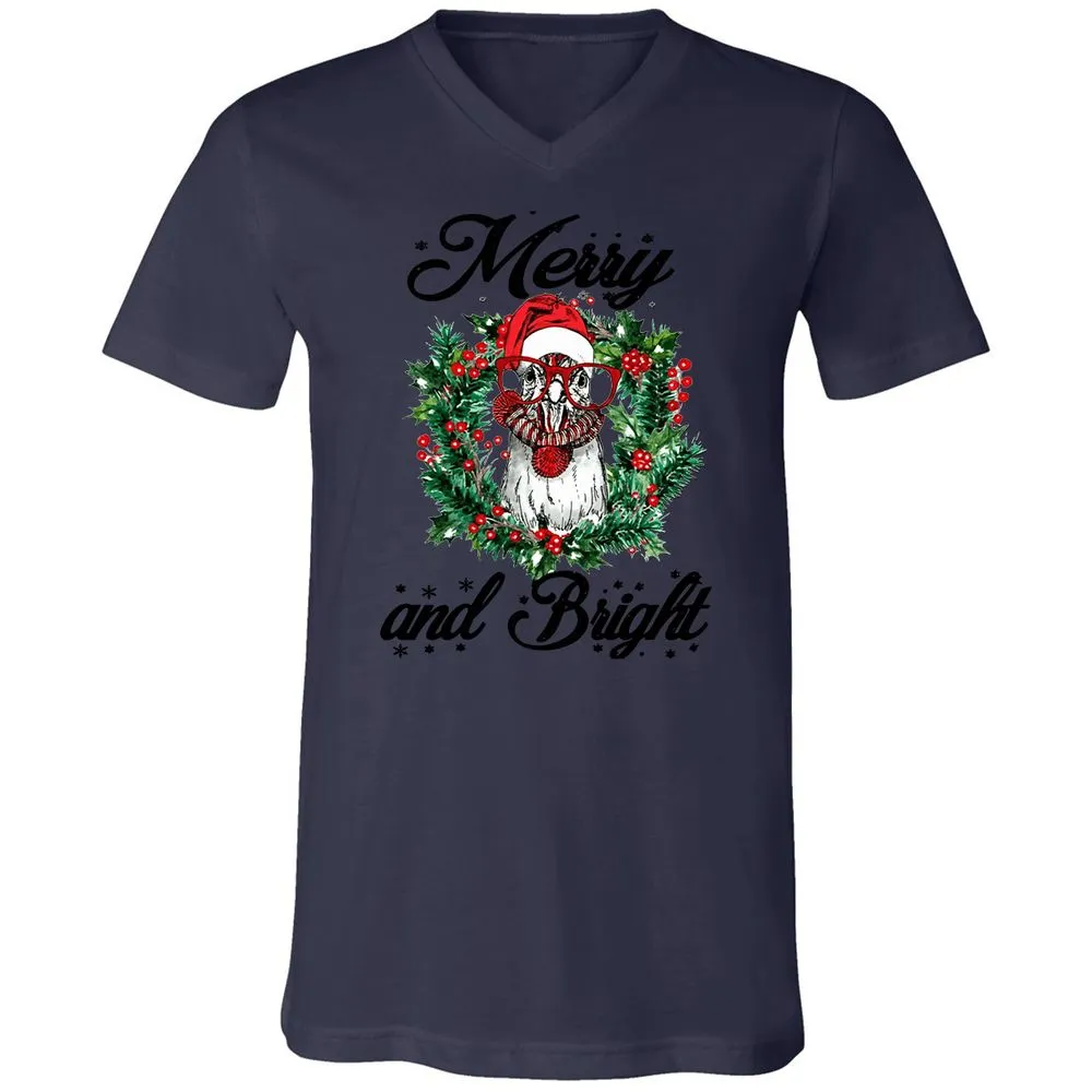 Unisex V-Neck T-Shirt - WUNLP91Y - Navy - 9