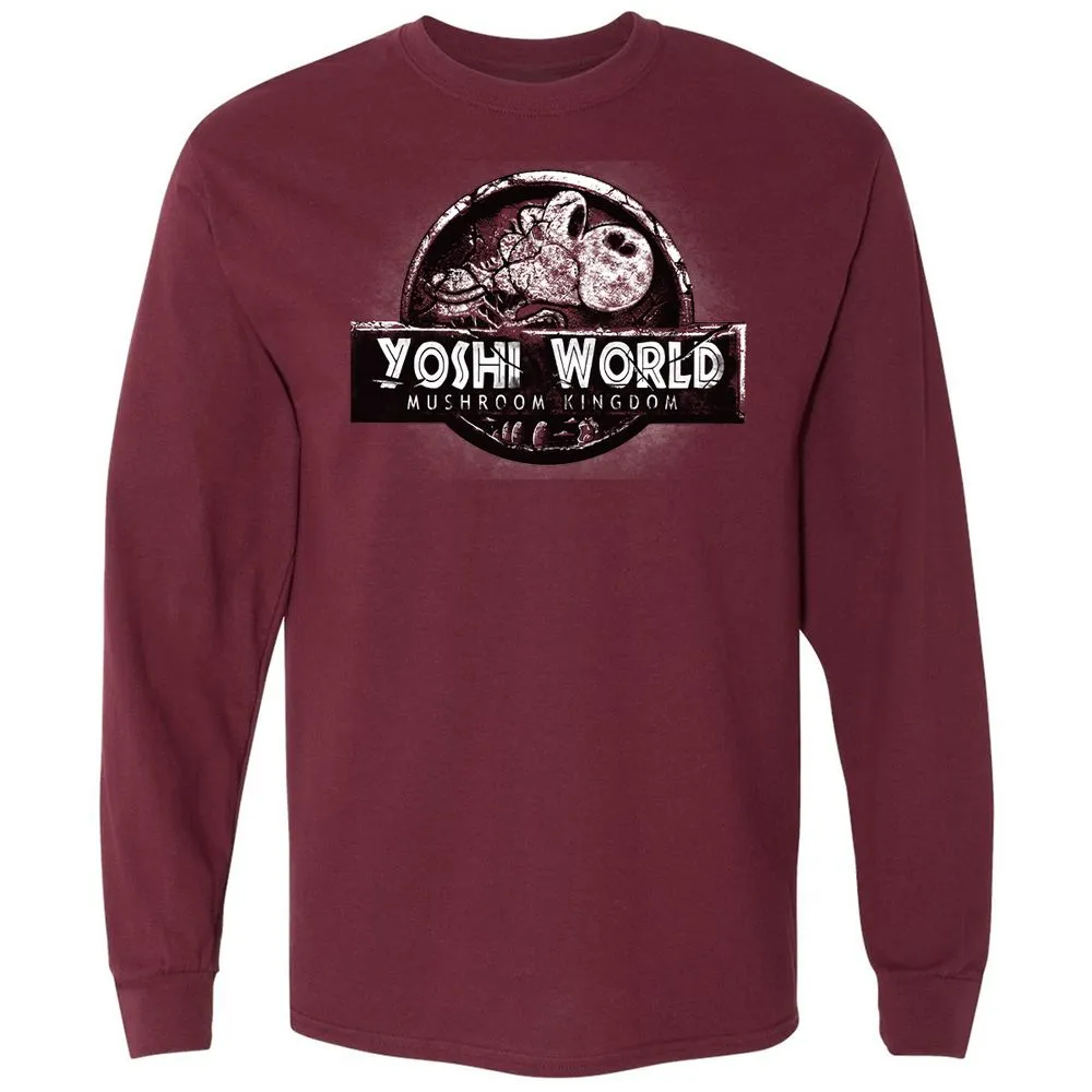 Long Sleeve T-Shirt - B5WC69ZY - Maroon - 11