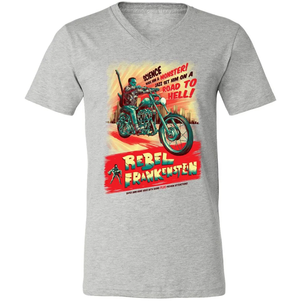 Unisex V-Neck T-Shirt - HRCUGJ5P - Athletic Heather - 7