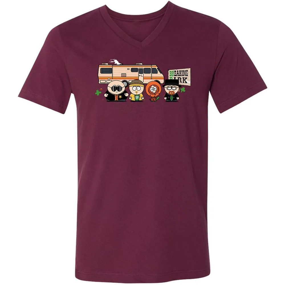Unisex V-Neck T-Shirt - 83LKWJSC - Maroon - 6