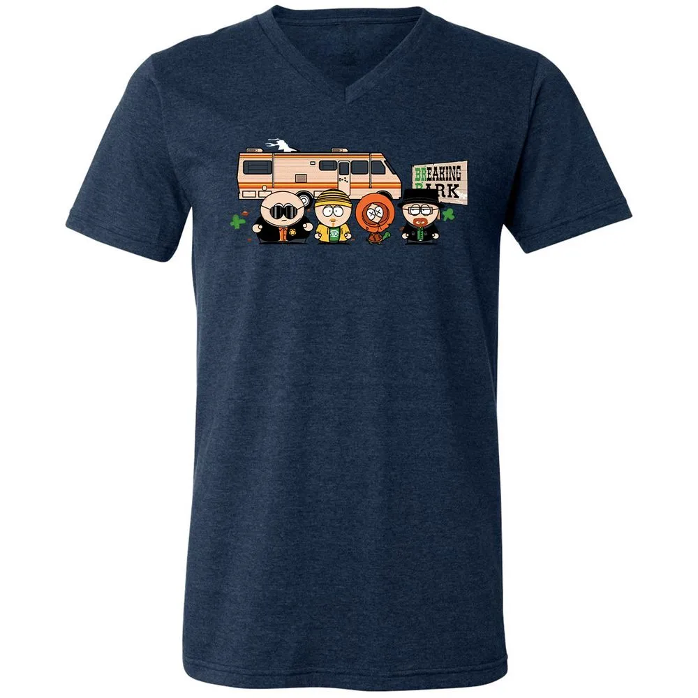 Unisex V-Neck T-Shirt - 83LKWJSC - Heather Navy - 15