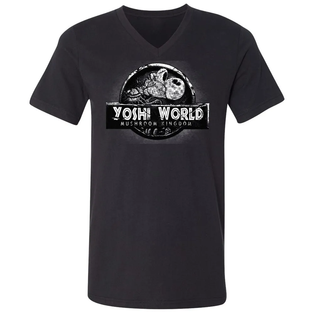 Unisex V-Neck T-Shirt - QVJU98MM - Black - 16