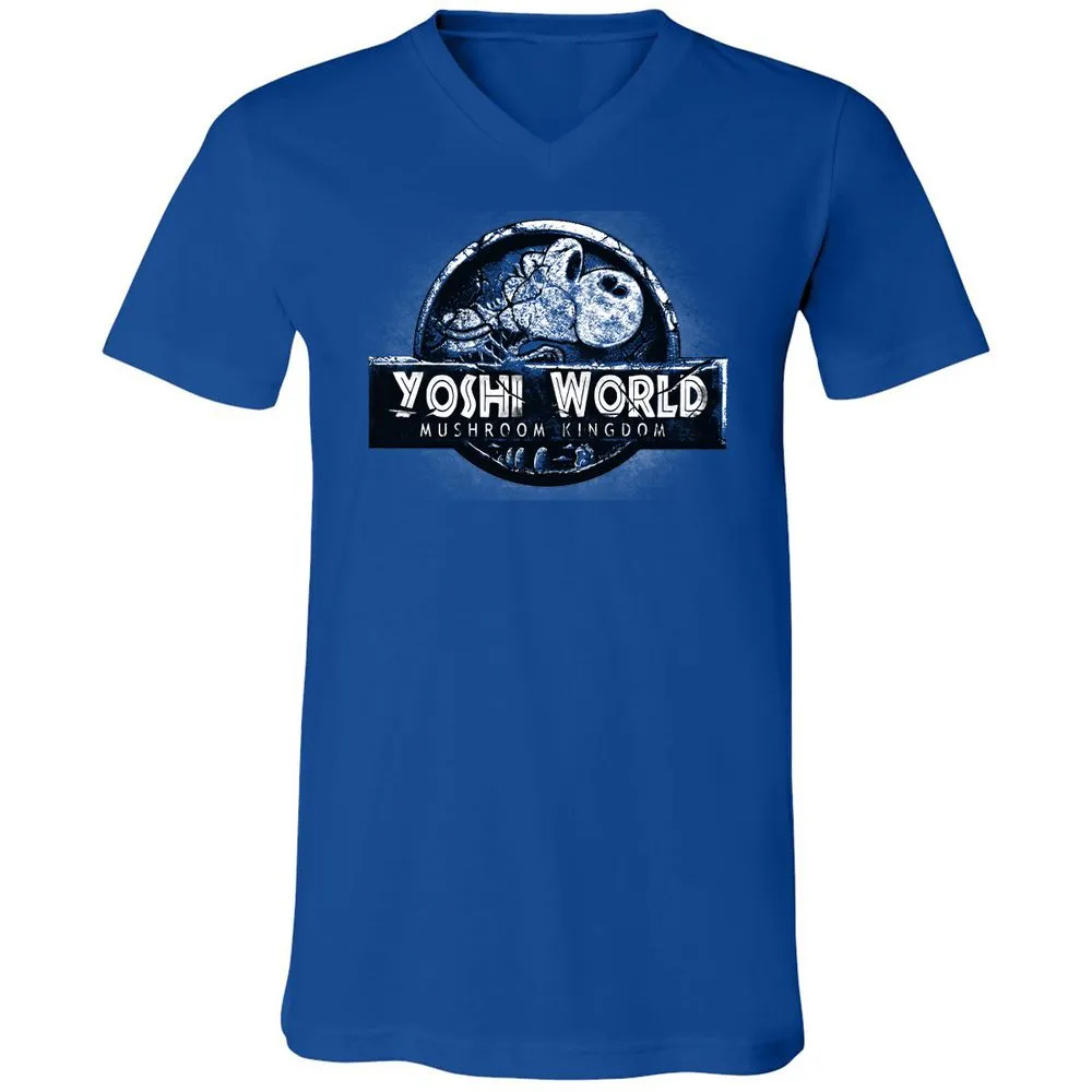 Unisex V-Neck T-Shirt - QVJU98MM - True Royal - 4