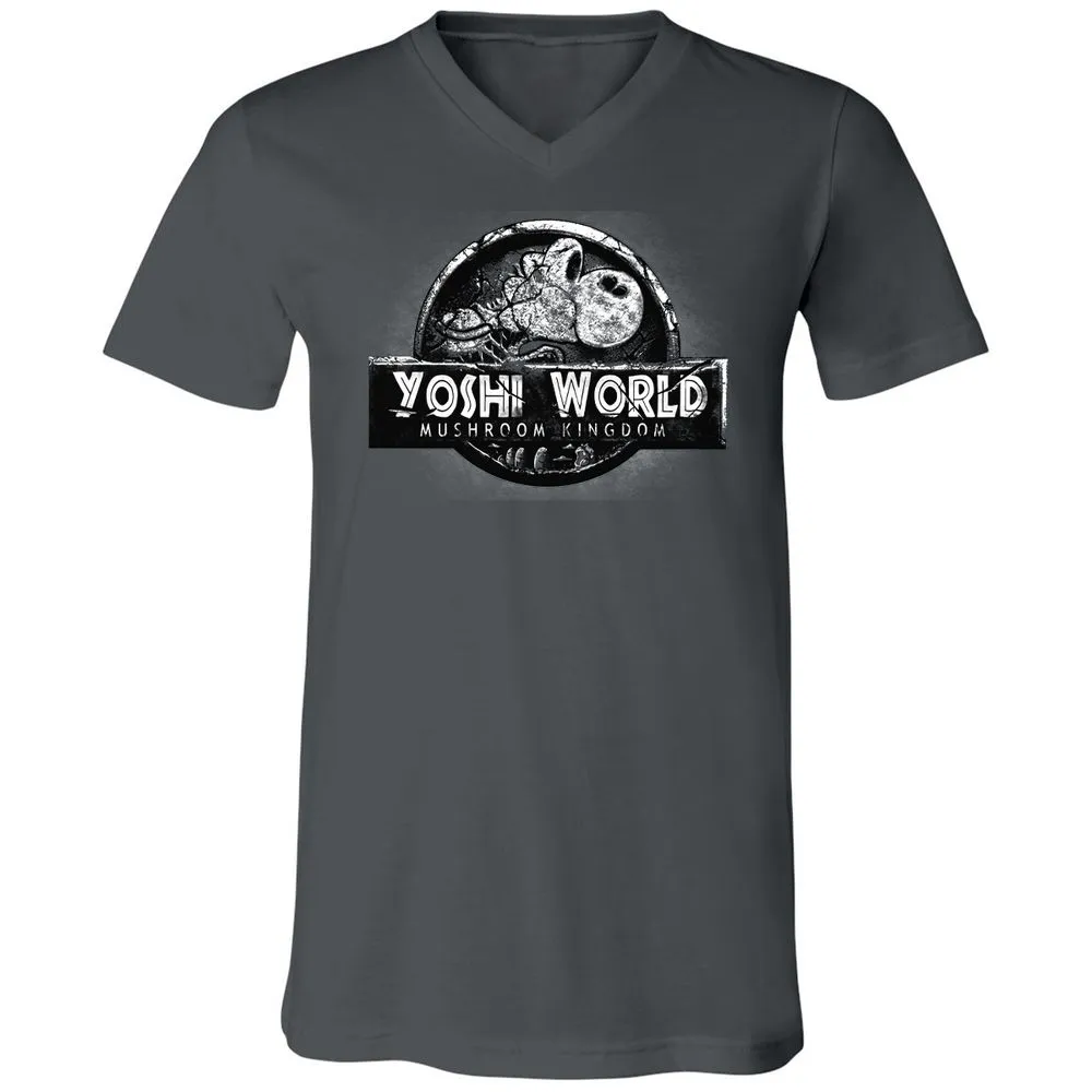 Unisex V-Neck T-Shirt - QVJU98MM - Asphalt - 12