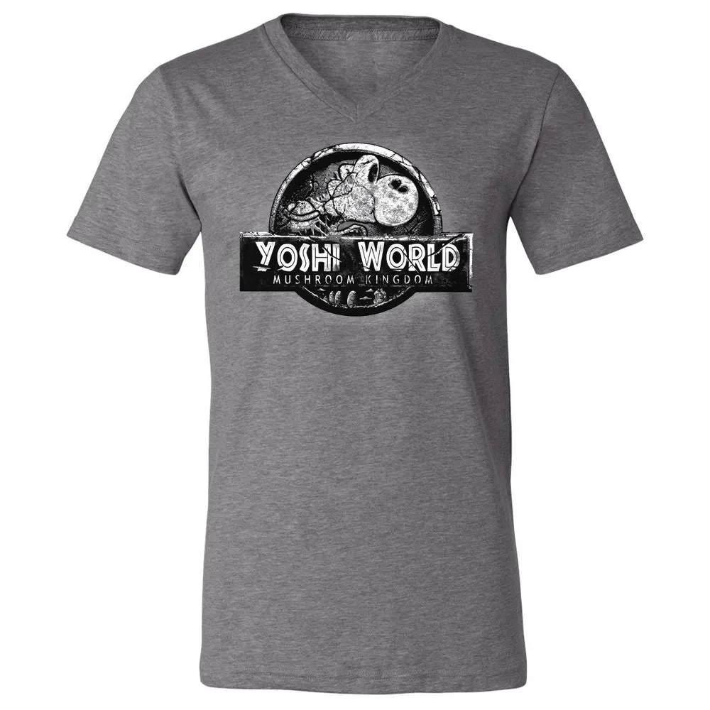 Unisex V-Neck T-Shirt - QVJU98MM - Deep Heather - 13
