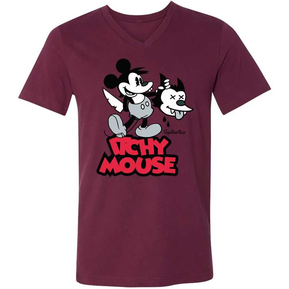 Unisex V-Neck T-Shirt - R846X8HA - Maroon - 6