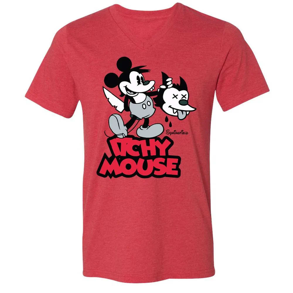 Unisex V-Neck T-Shirt - R846X8HA - Heather Red - 5