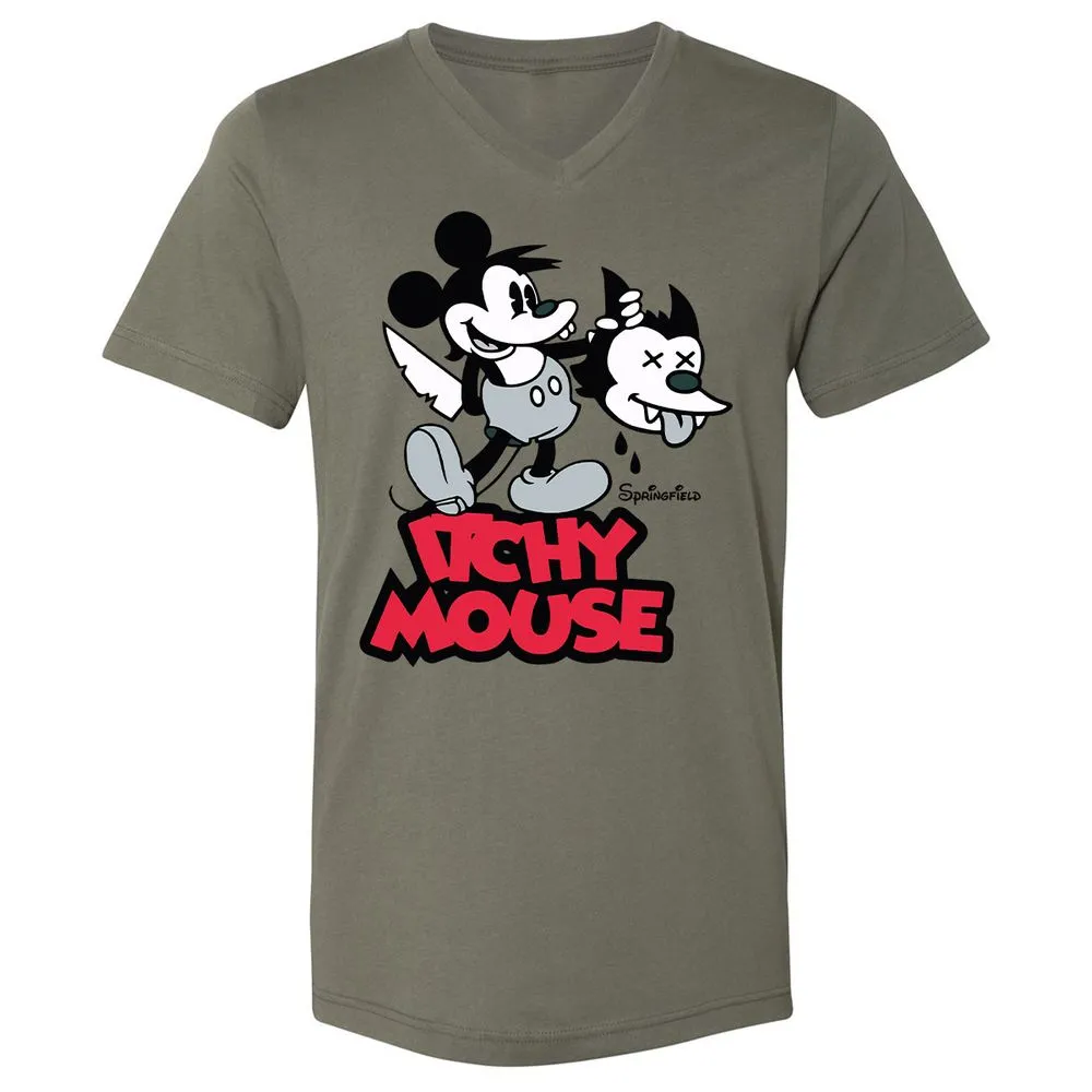 Unisex V-Neck T-Shirt - R846X8HA - Military Green - 10