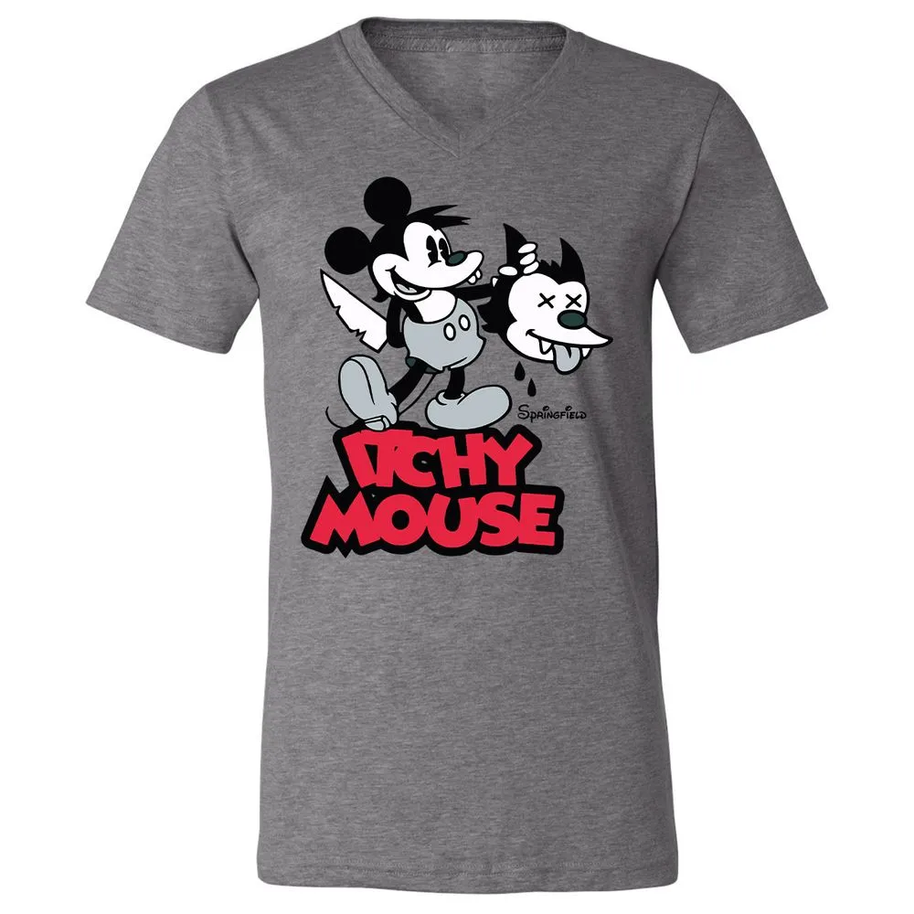 Unisex V-Neck T-Shirt - R846X8HA - Deep Heather - 13