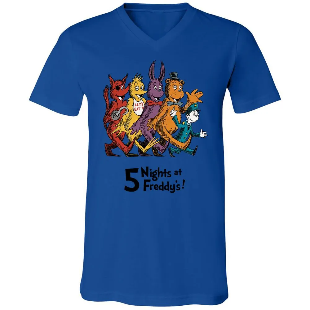 Unisex V-Neck T-Shirt - 4DP7TE5N - True Royal - 4
