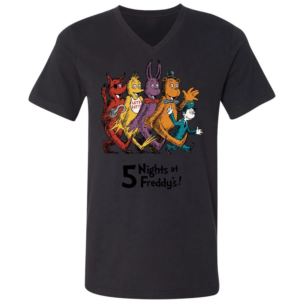 Unisex V-Neck T-Shirt - 4DP7TE5N - Black - 16