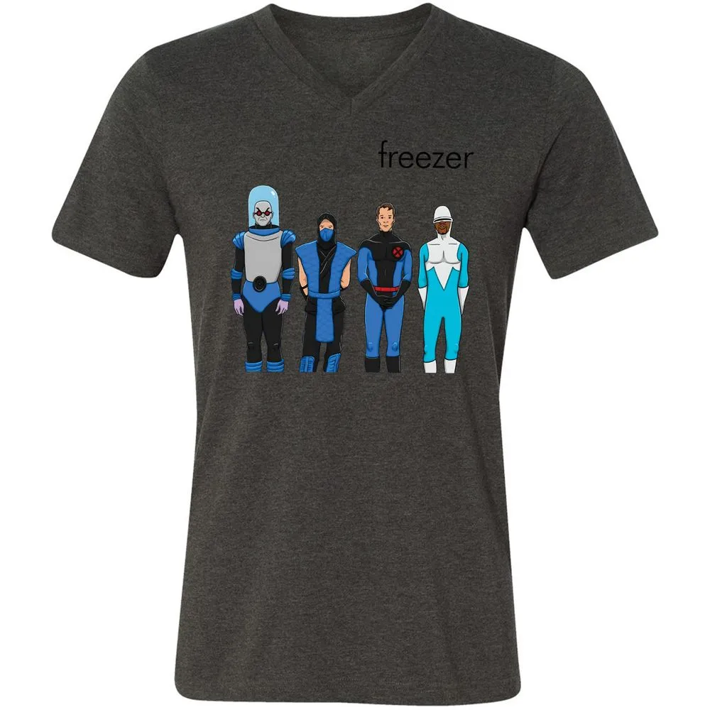 Unisex V-Neck T-Shirt - V25R899L - Dark Grey Heather - 8