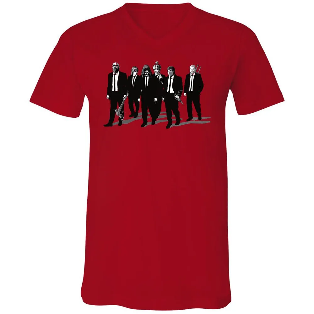 Unisex V-Neck T-Shirt - 3G4MZY2V - Red - 3