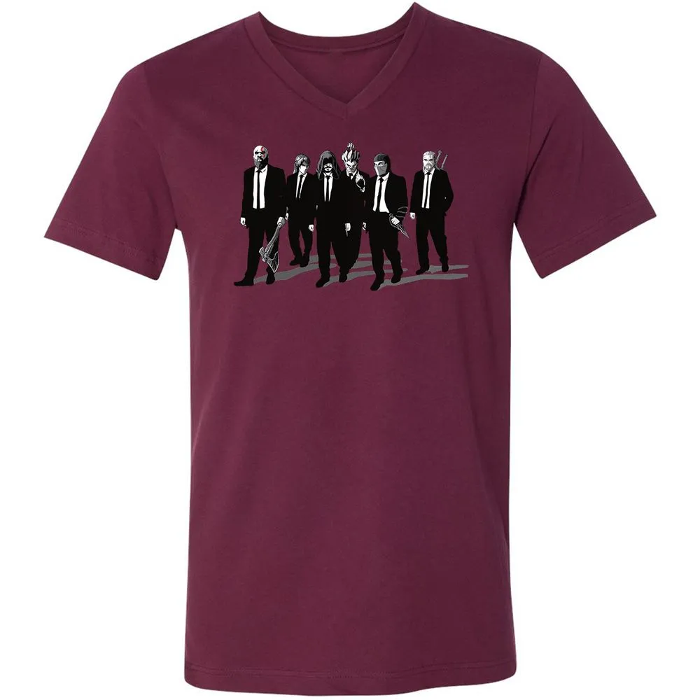 Unisex V-Neck T-Shirt - 3G4MZY2V - Maroon - 6