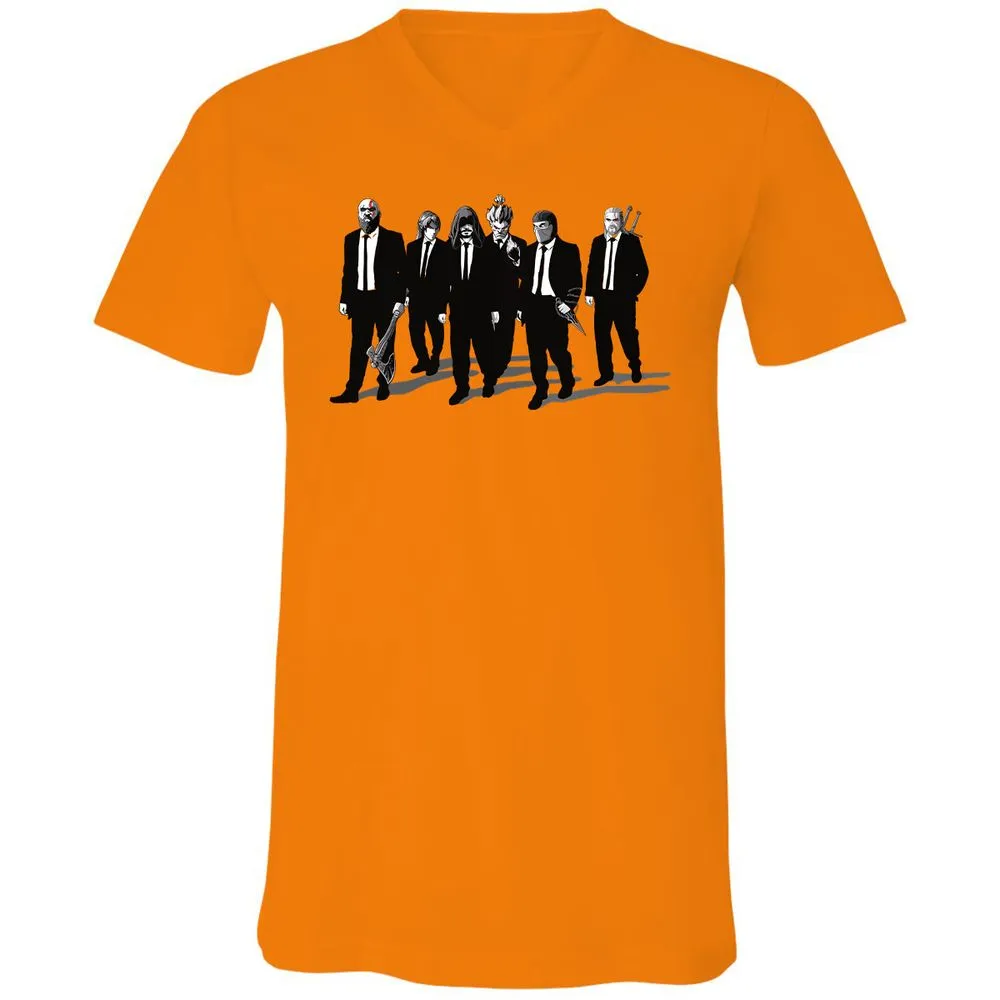 Unisex V-Neck T-Shirt - 3G4MZY2V - Orange - 11