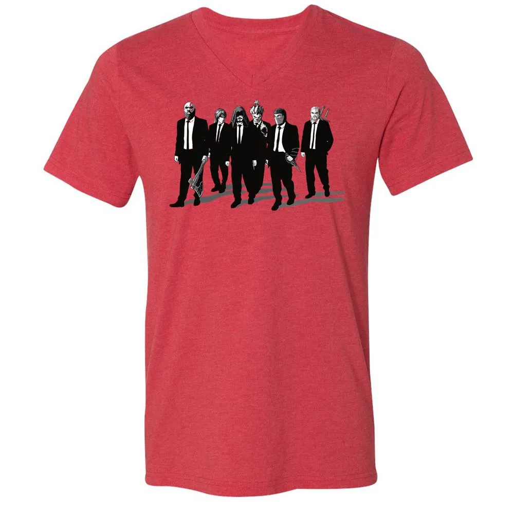 Unisex V-Neck T-Shirt - 3G4MZY2V - Heather Red - 5