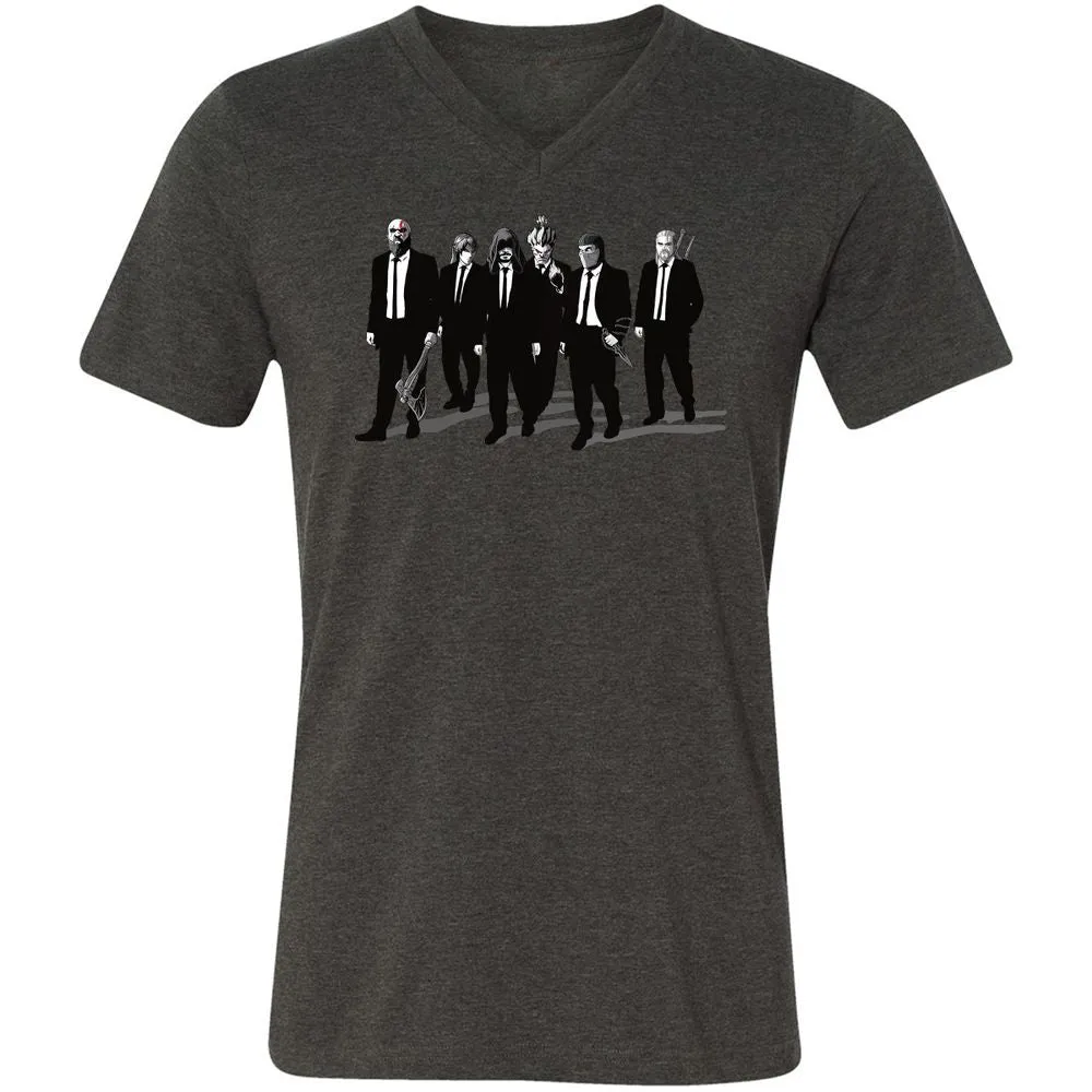 Unisex V-Neck T-Shirt - 3G4MZY2V - Dark Grey Heather - 8