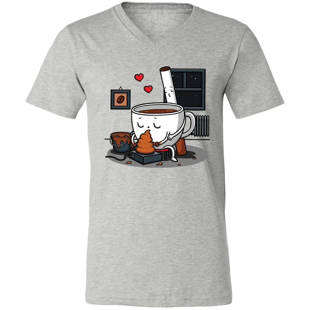 Unisex V-Neck T-Shirt - UFUZXEHZ - Athletic Heather - 7
