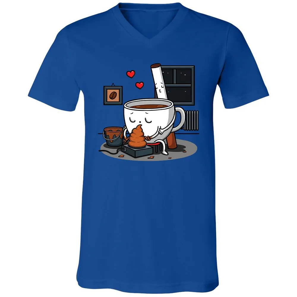 Unisex V-Neck T-Shirt - UFUZXEHZ - True Royal - 4