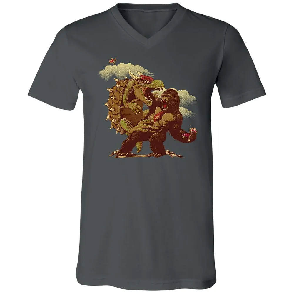 Unisex V-Neck T-Shirt - N5FBLYUQ - Asphalt - 12