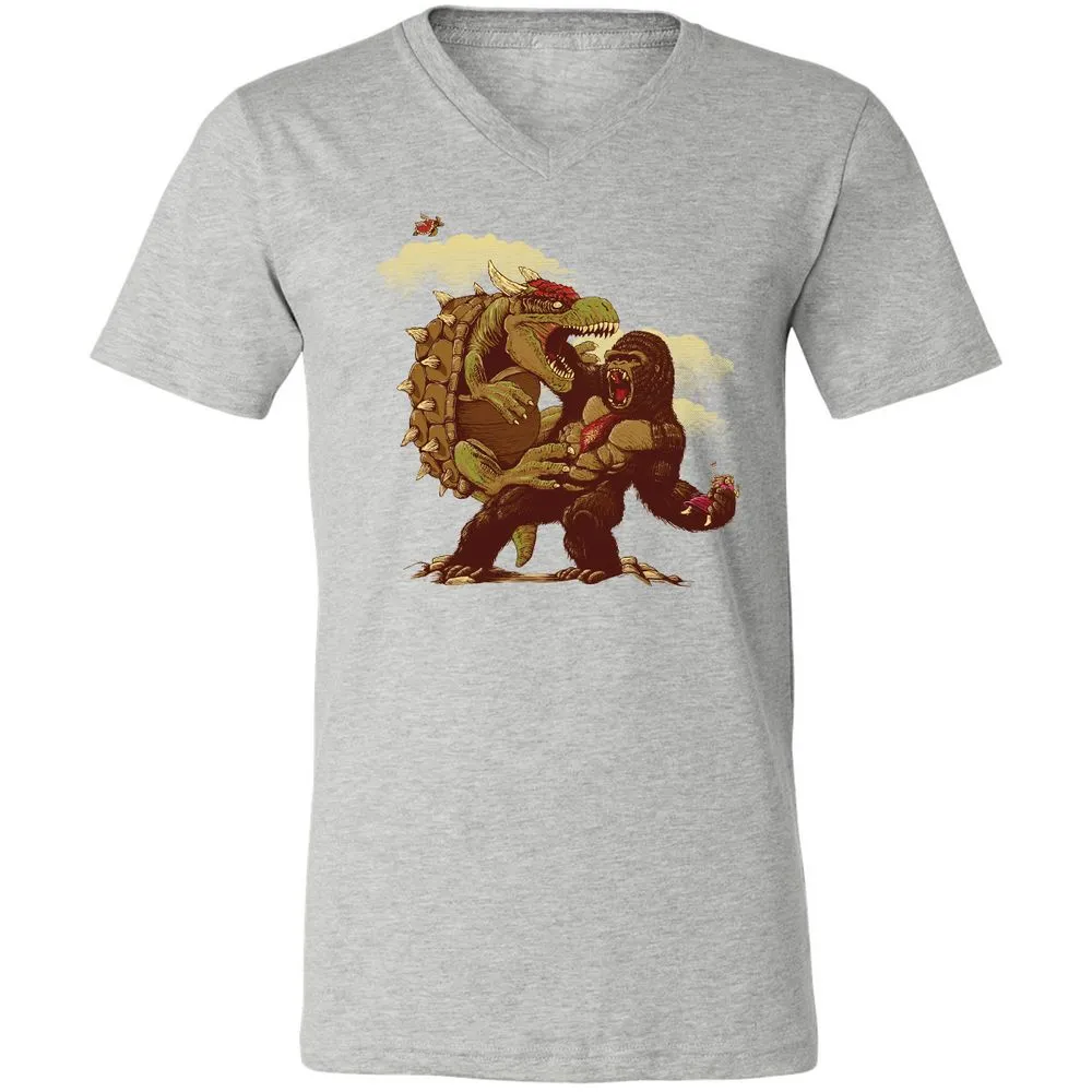 Unisex V-Neck T-Shirt - N5FBLYUQ - Athletic Heather - 7