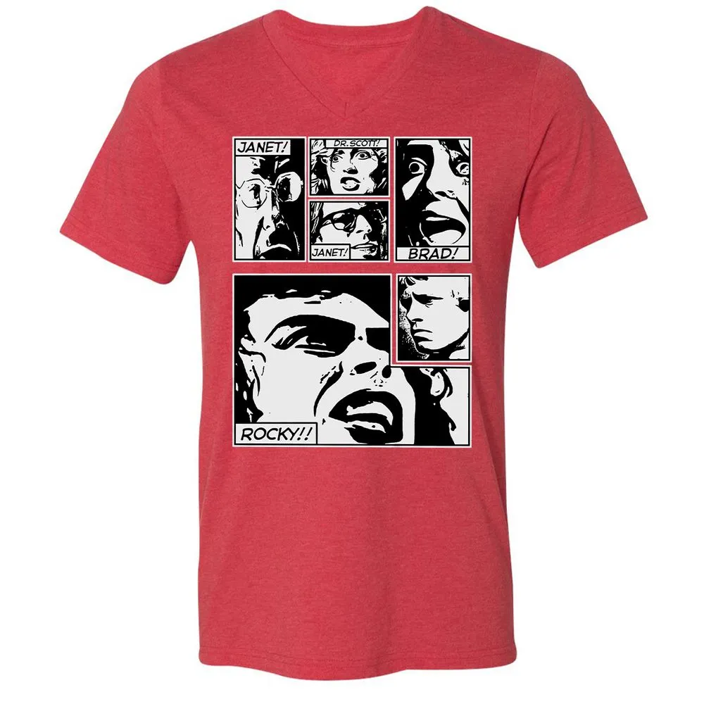 Unisex V-Neck T-Shirt - SRY4GM6B - Heather Red - 5