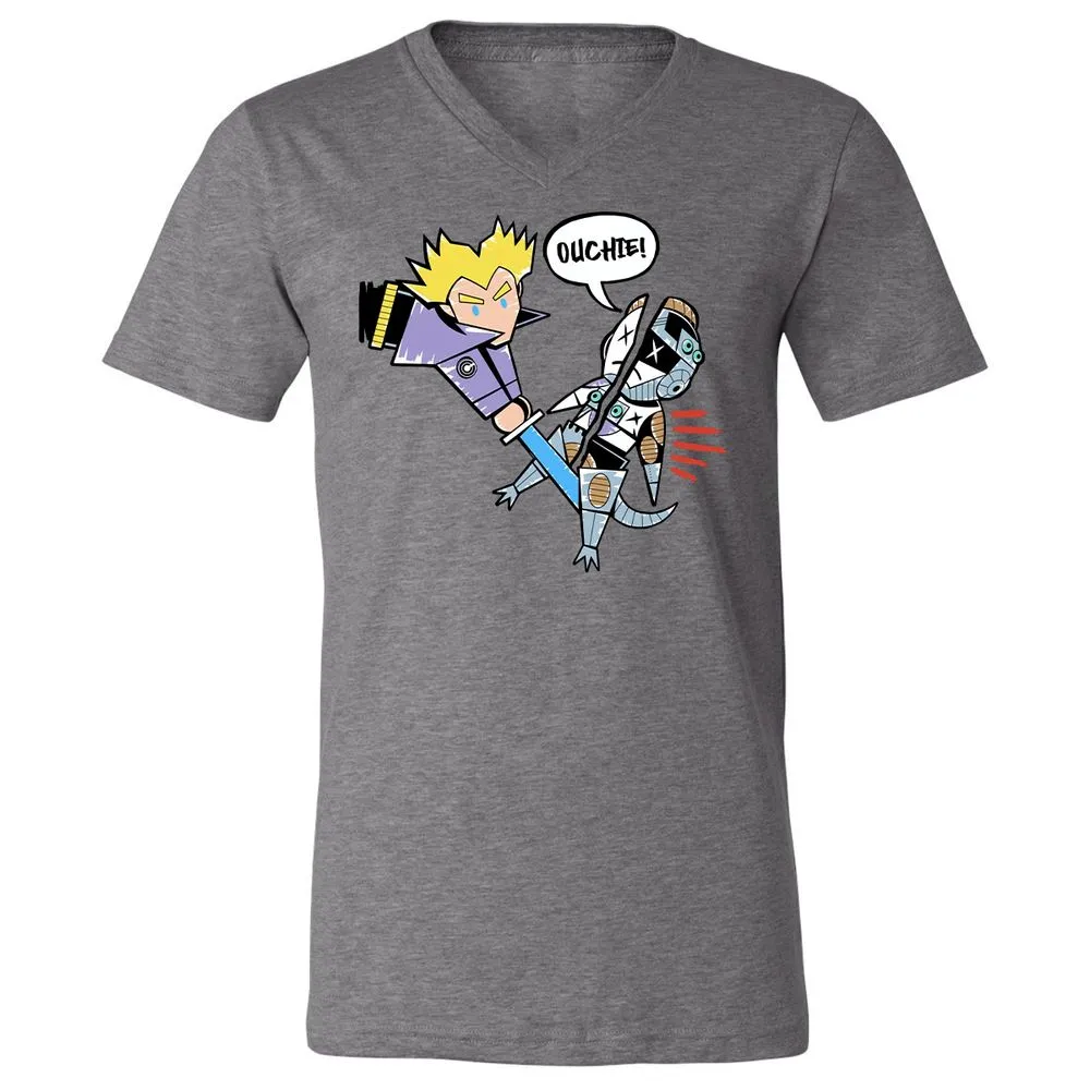 Unisex V-Neck T-Shirt - 64YUQTV5 - Deep Heather - 13