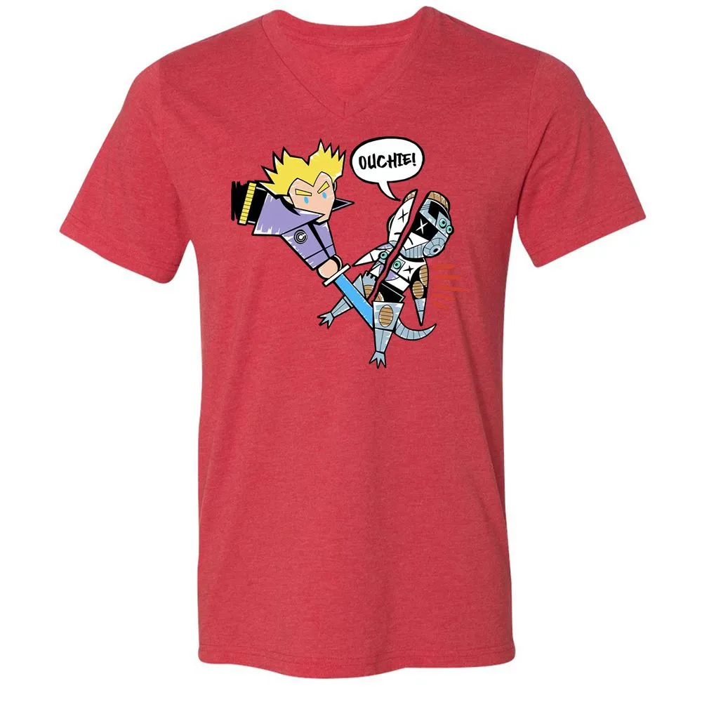 Unisex V-Neck T-Shirt - 64YUQTV5 - Heather Red - 5