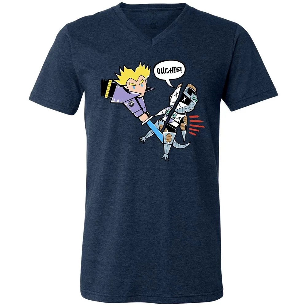Unisex V-Neck T-Shirt - 64YUQTV5 - Heather Navy - 15