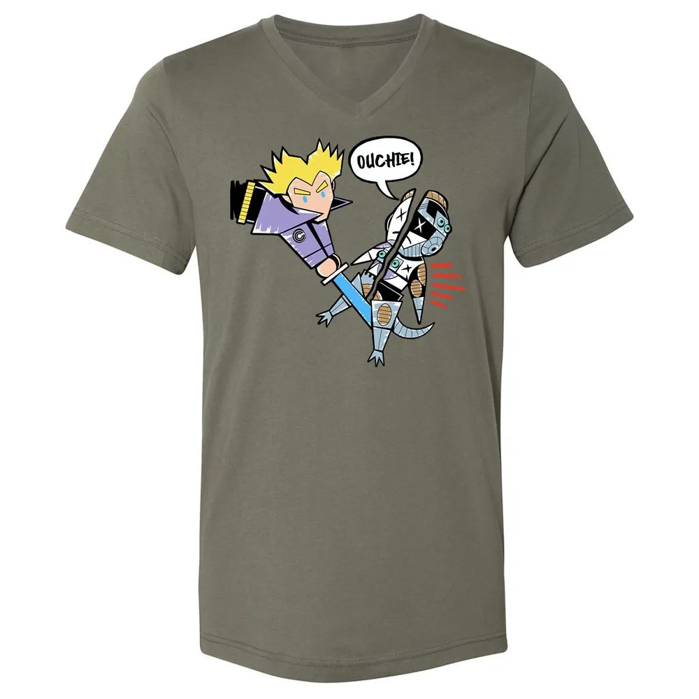 Unisex V-Neck T-Shirt - 64YUQTV5 - Military Green - 10