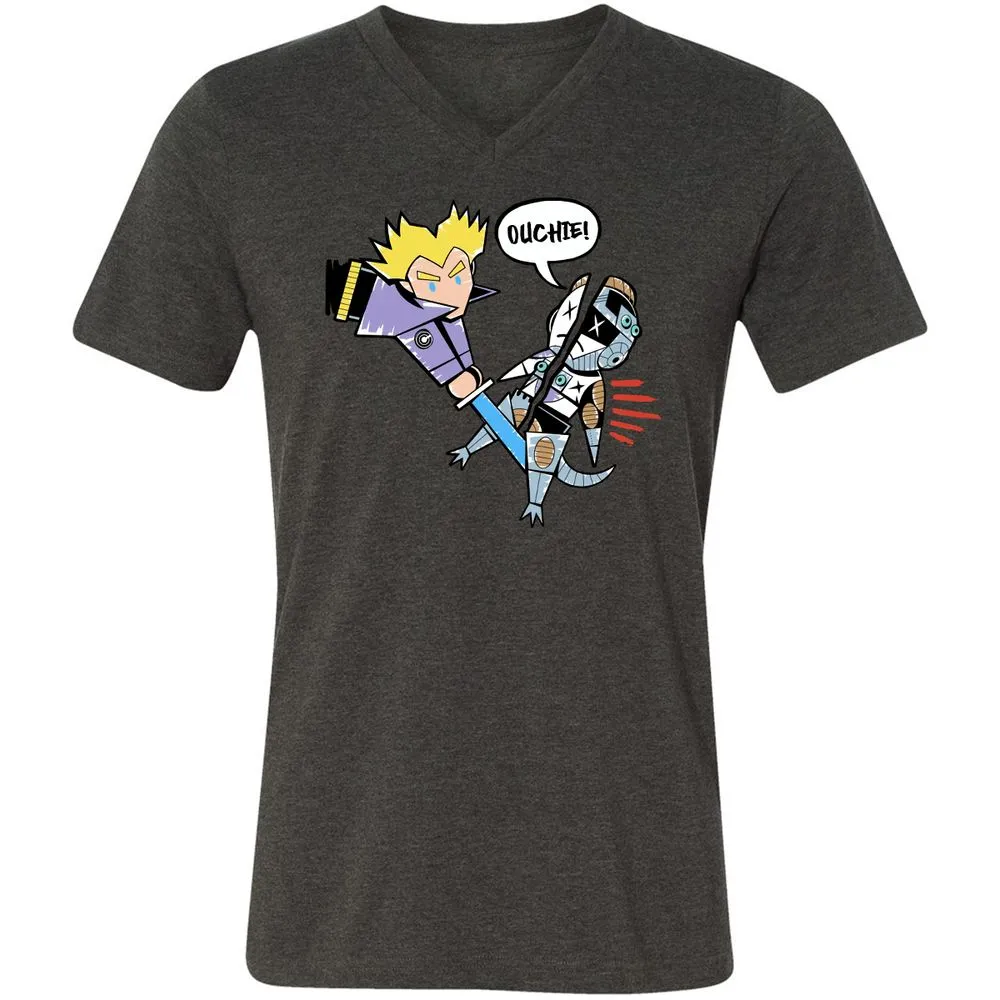 Unisex V-Neck T-Shirt - 64YUQTV5 - Dark Grey Heather - 8